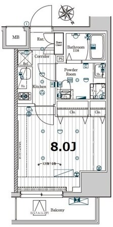メイクスデザイン門前仲町ガーデンの物件間取画像